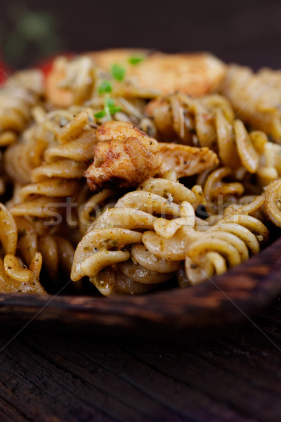 Fusilli pasta pesto Stock photo © mythja