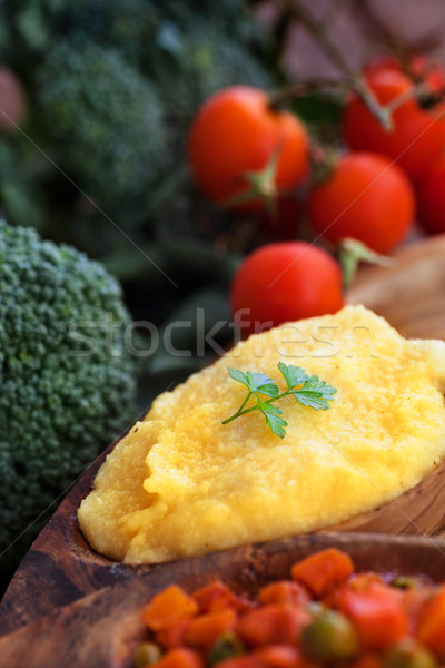 Végétarien dîner maïs repas pois carottes [[stock_photo]] © mythja