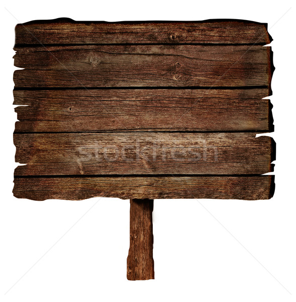 Stockfoto: Geïsoleerd · witte · weg · hout · achtergrond