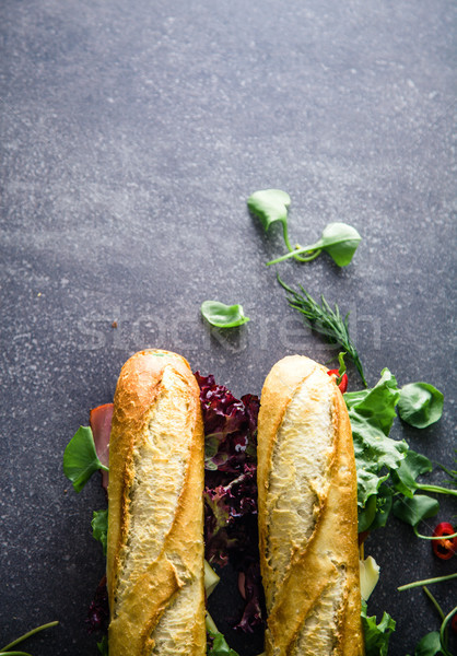 сэндвич овощей быстрого питания продовольствие фон клуба Сток-фото © mythja