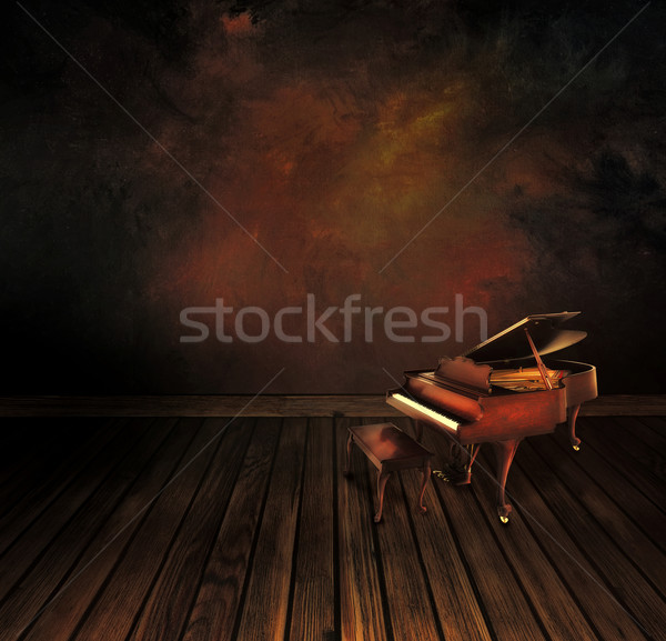 Vintage piano on Art abstract background Stock photo © mythja