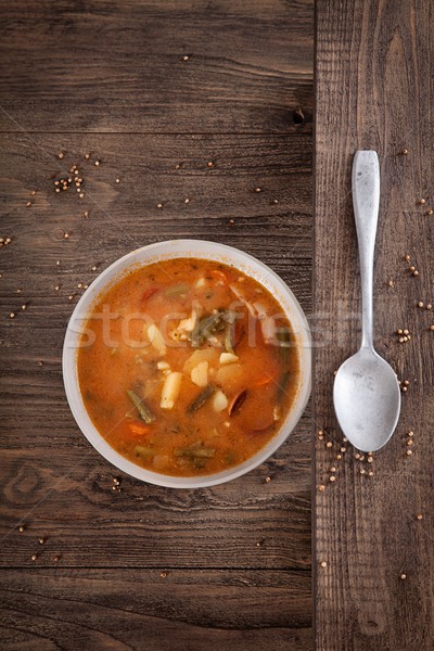 Warzyw gulasz zupa kiełbasa francuski Zdjęcia stock © mythja