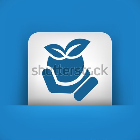 Bleu icône fruits agriculture [[stock_photo]] © Myvector