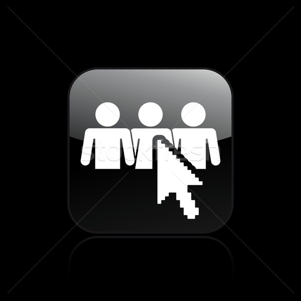Społecznej web icon myszą sieci internetowych arrow Zdjęcia stock © Myvector