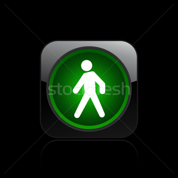 Grenn traffic light icon  Stock photo © Myvector