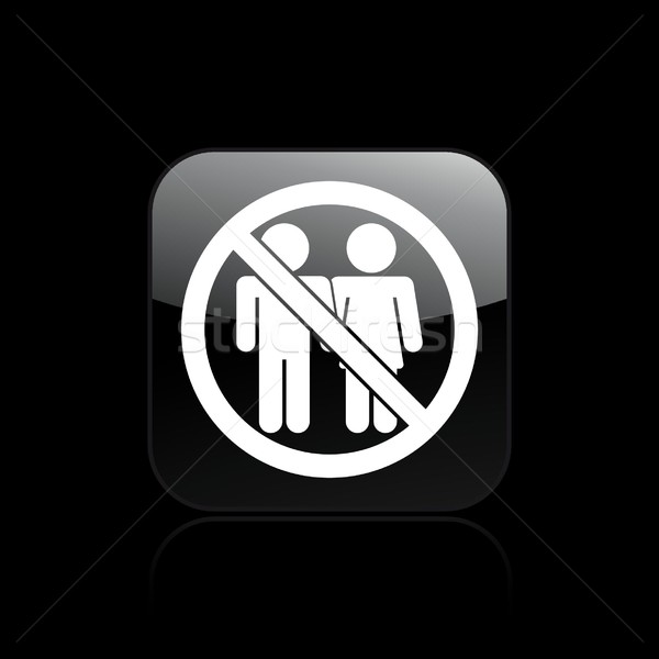 Toegang verboden partners icon paar getrouwd Stockfoto © Myvector