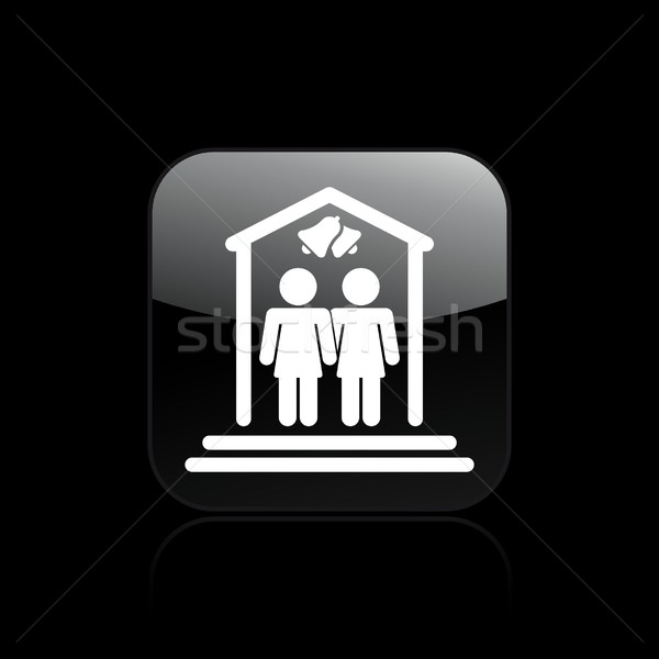 Lesbische huwelijk icon homo Stockfoto © Myvector