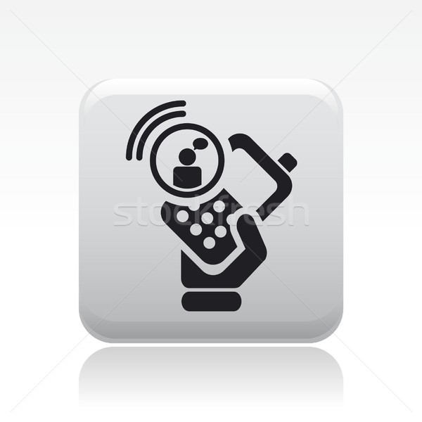 Chat icono teléfono mail post Foto stock © Myvector