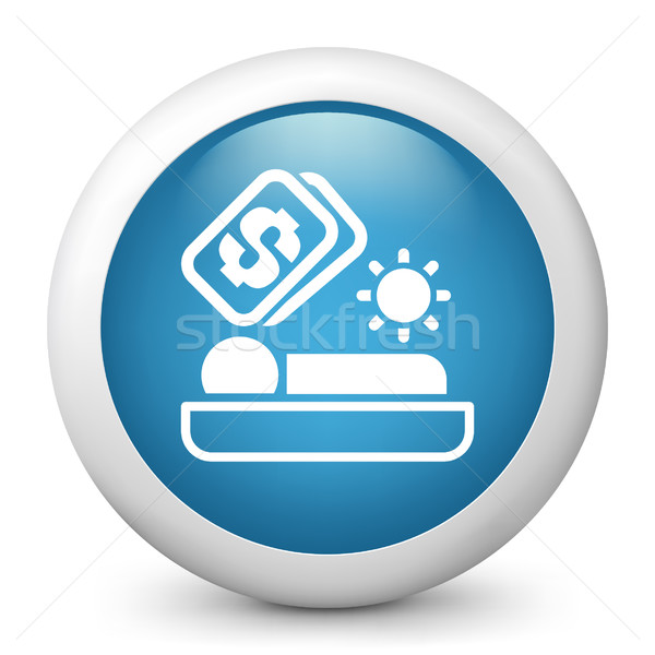 Azul icono mar relajarse comprar Foto stock © Myvector