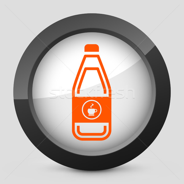 Elegant orange glossy icon Stock photo © Myvector