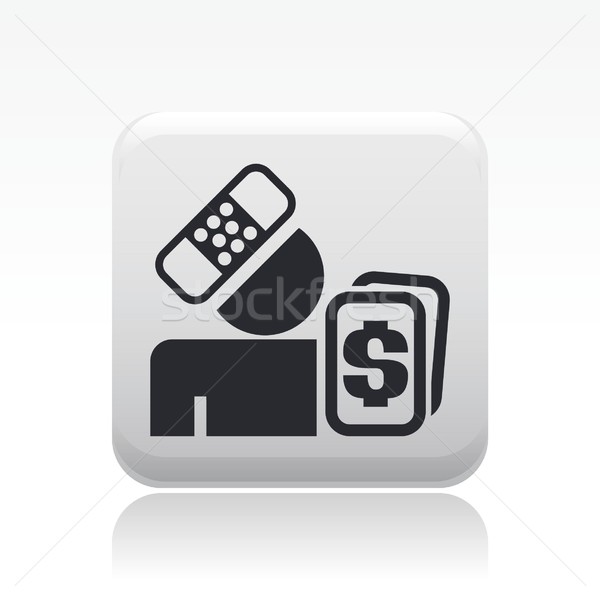 Ongeval icon cash geïsoleerd illustratie Stockfoto © Myvector
