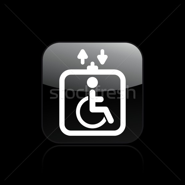 Lift icoană acasă imagine handicap pătrat Imagine de stoc © Myvector