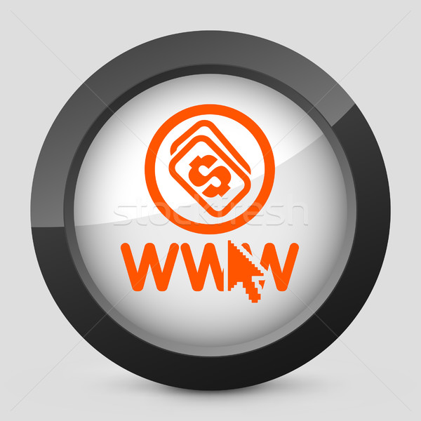 Elegant orange glossy icon Stock photo © Myvector