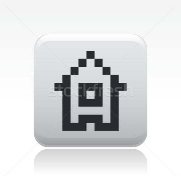 Acasă pixeli icoană calculator casă Imagine de stoc © Myvector