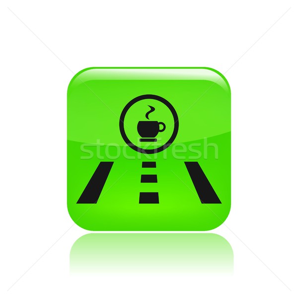 Road coffee icon Stock photo © Myvector