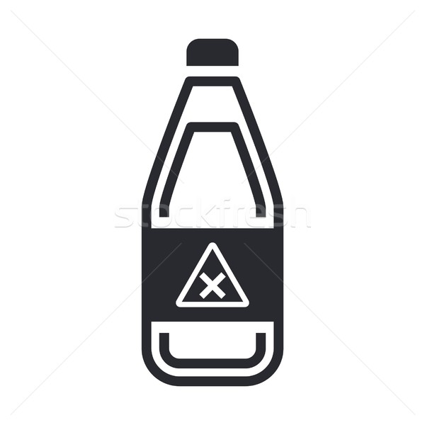 Gevaarlijk fles icon vloeibare verontreiniging label Stockfoto © Myvector