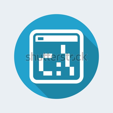 Single blue and gray icon Stock photo © Myvector