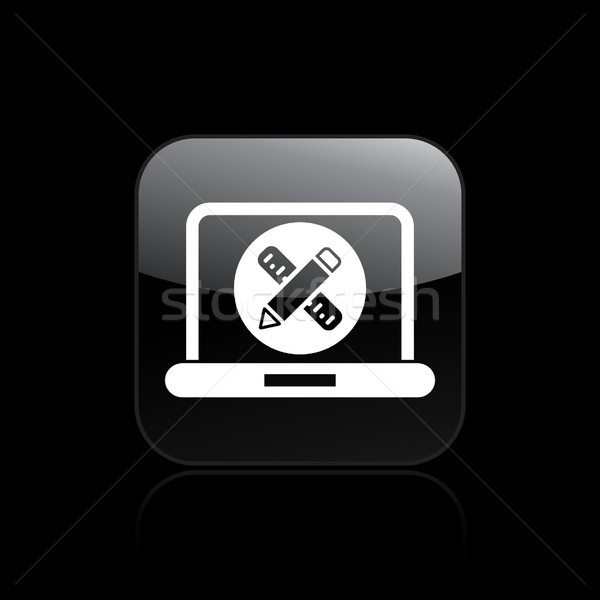 Ordenador diseno icono computadoras Foto stock © Myvector