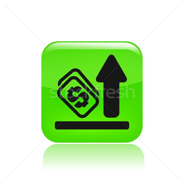 Crescimento ícone numerário dólar ilustração crescente Foto stock © Myvector