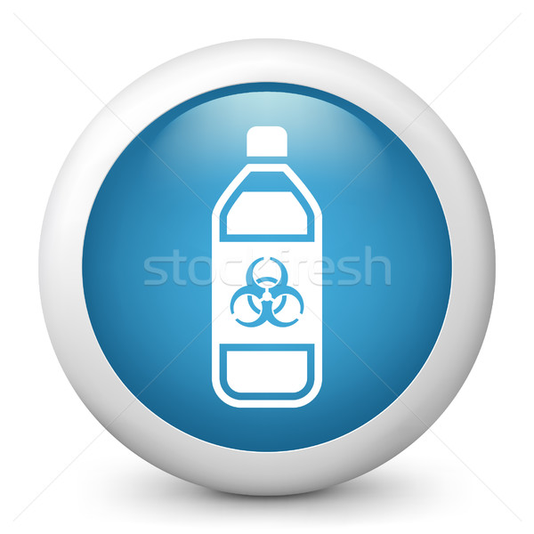 Bleu icône industrie liquide danger [[stock_photo]] © Myvector