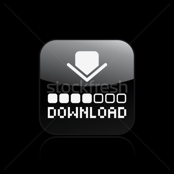 Icono de descarga ratón computadoras web www concepto Foto stock © Myvector