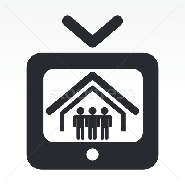 Tv reality icon Stock photo © Myvector