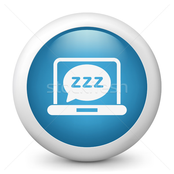 Blue glossy icon Stock photo © Myvector