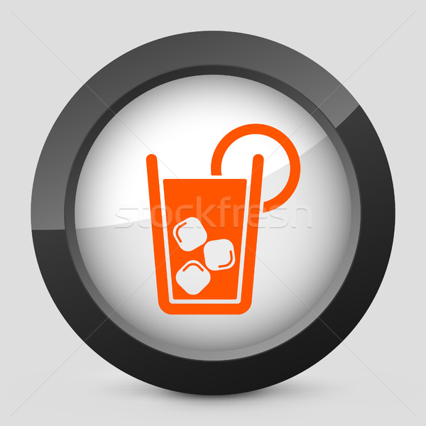 Elegante naranja icono hielo Foto stock © Myvector