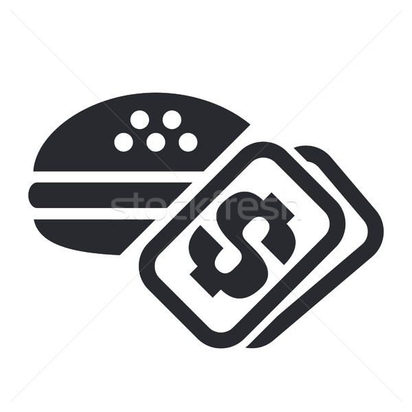 Alimentos precio icono sándwich Foto stock © Myvector