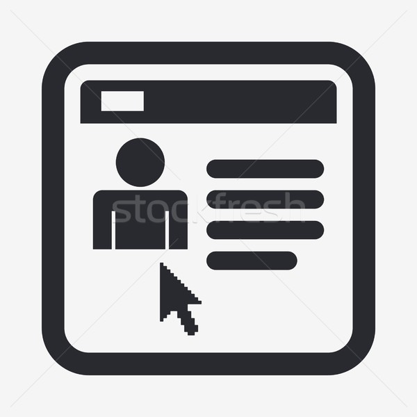 Személyes személyi igazolvány ikon információ adat profil Stock fotó © Myvector