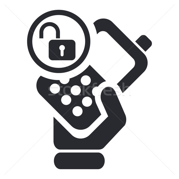 Unlocked phone icon Stock photo © Myvector