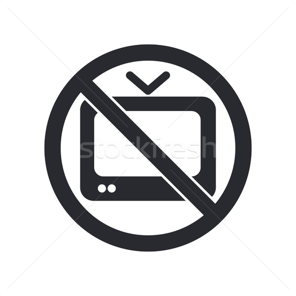 Forbidden TV icon Stock photo © Myvector