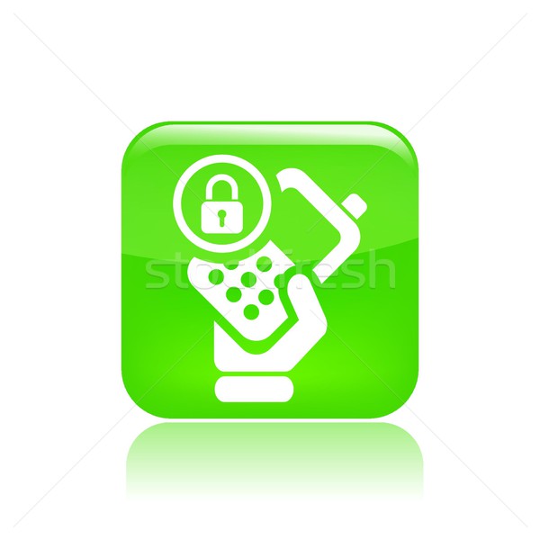 Lock phone icon Stock photo © Myvector