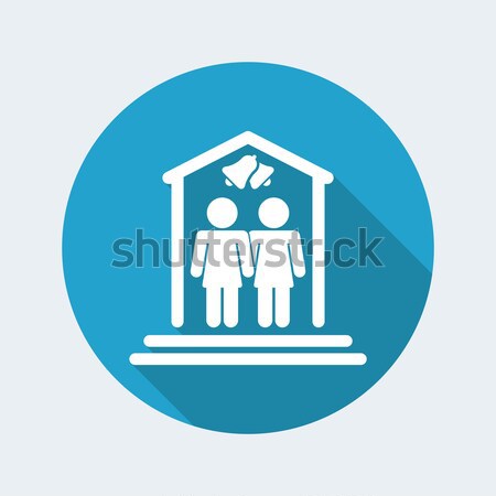 Elegant orange glossy icon Stock photo © Myvector