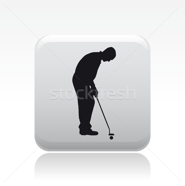 Golf player icon Stock photo © Myvector