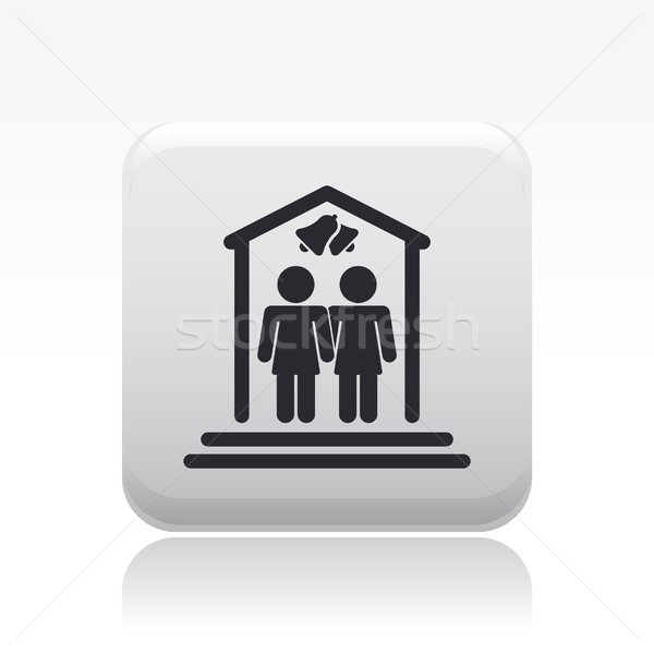 Lesbian marriage icon Stock photo © Myvector