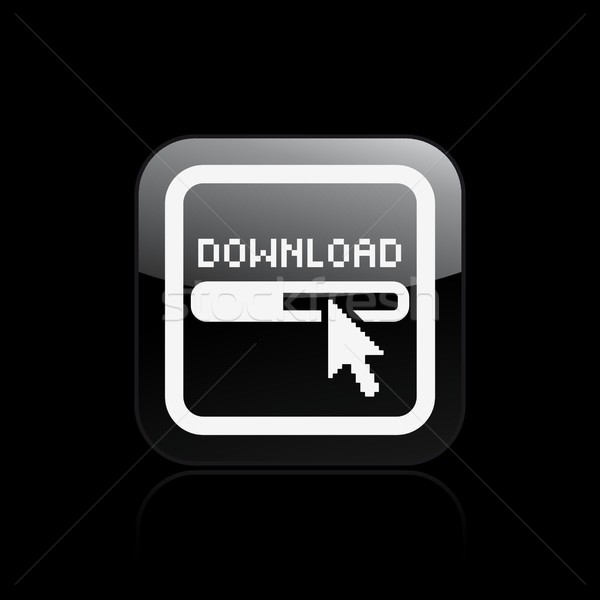 Icono de descarga ratón computadoras web www concepto Foto stock © Myvector