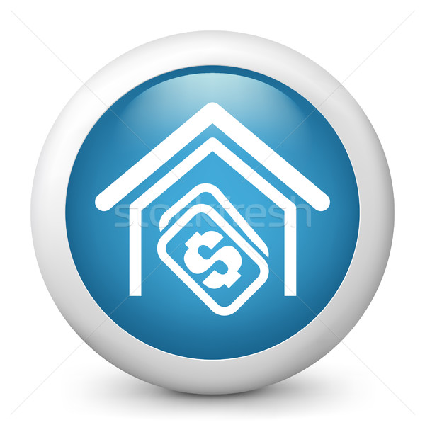 Blue glossy icon Stock photo © Myvector