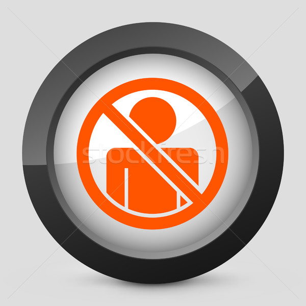 Elegant orange glossy icon Stock photo © Myvector