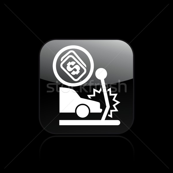 Auto crash icon auto verkeer verzekering Stockfoto © Myvector