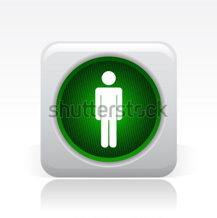 Icon voetganger groene stoplicht Stockfoto © Myvector