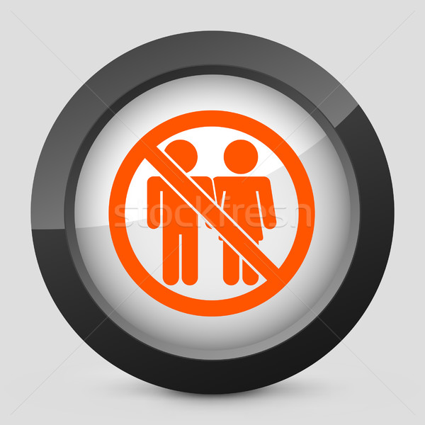 Elegant orange glossy icon Stock photo © Myvector