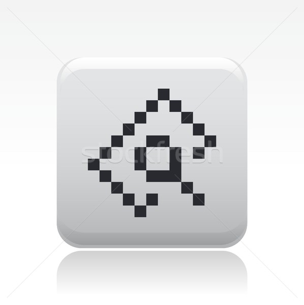 Pixeli icoană calculator obiectiv concept pătrat Imagine de stoc © Myvector