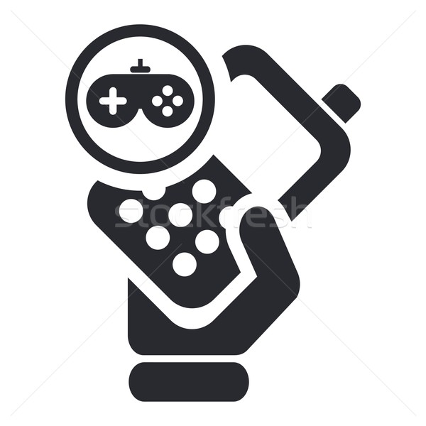 Telefon joc icoană acasă telefon joacă Imagine de stoc © Myvector