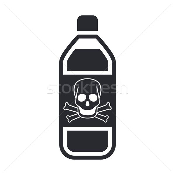 Gefährlich Flasche Symbol Schädel Flüssigkeit Verschmutzung Stock foto © Myvector