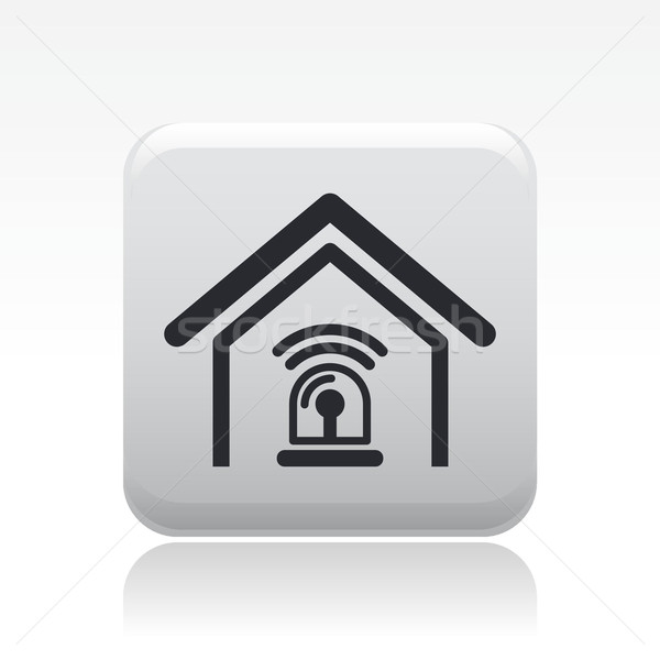 Acasă alarmă icoană casă securitate Imagine de stoc © Myvector