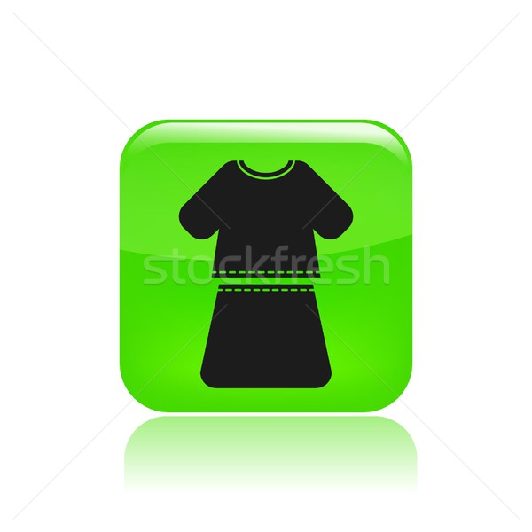 Nina vestido icono femenino camisa Foto stock © Myvector