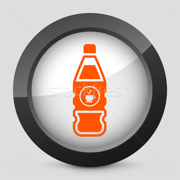 Elegant orange glossy icon Stock photo © Myvector