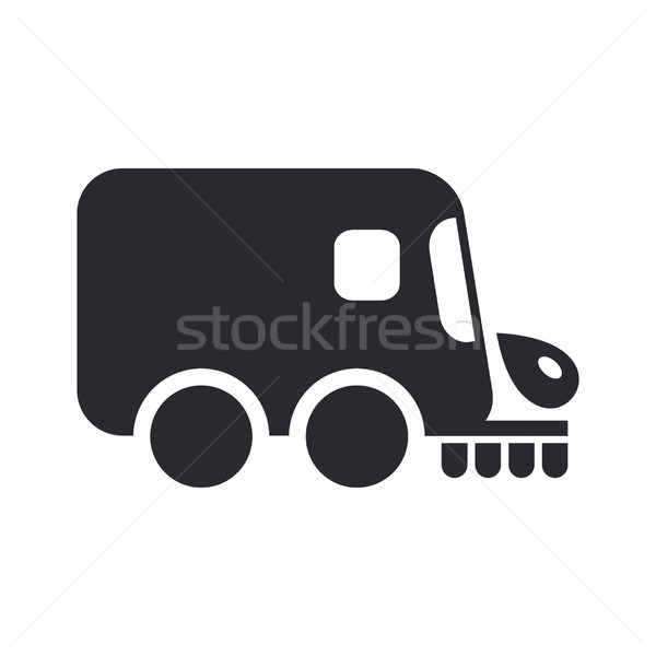 Icon depicting a road cleaner Stock photo © Myvector