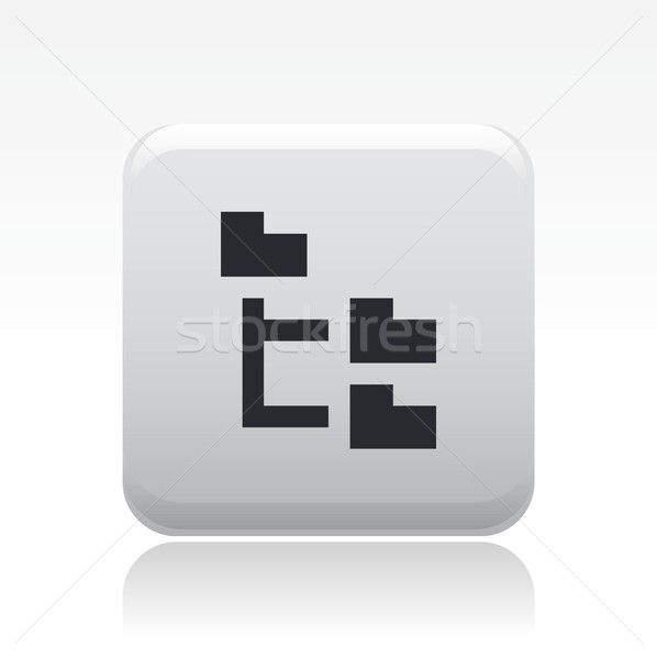 Pixel icône ordinateur gestion concept [[stock_photo]] © Myvector